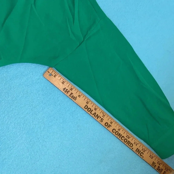 CHICME dolman long sleeve button up collared blouse top beautiful green size S - Picture 8 of 8